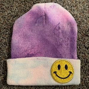 Kids Purple Tie Dye Beanie
